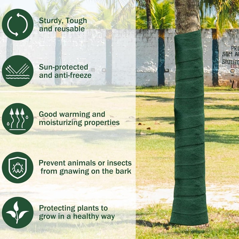 Riare 2 Pack Tree Wraps to Protect Bark for Winter- Total 130 Feet Cold-Proof Tree Trunk Guard Wrap Protection for Damaged Bark, Tree Protectors from Deer Animals, Frost, Freeze - Image 3